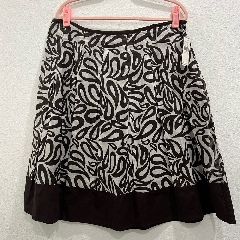 AB Studio Women’s Brown/White  Cotton, Silk Blend Casual‎ Boho Short NWT size 16